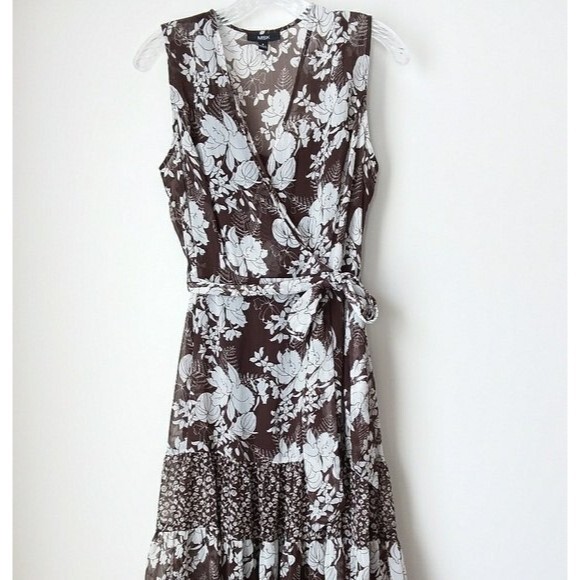 MSK | Brown Sheer Sleeveless Dress - Picture 9 of 9